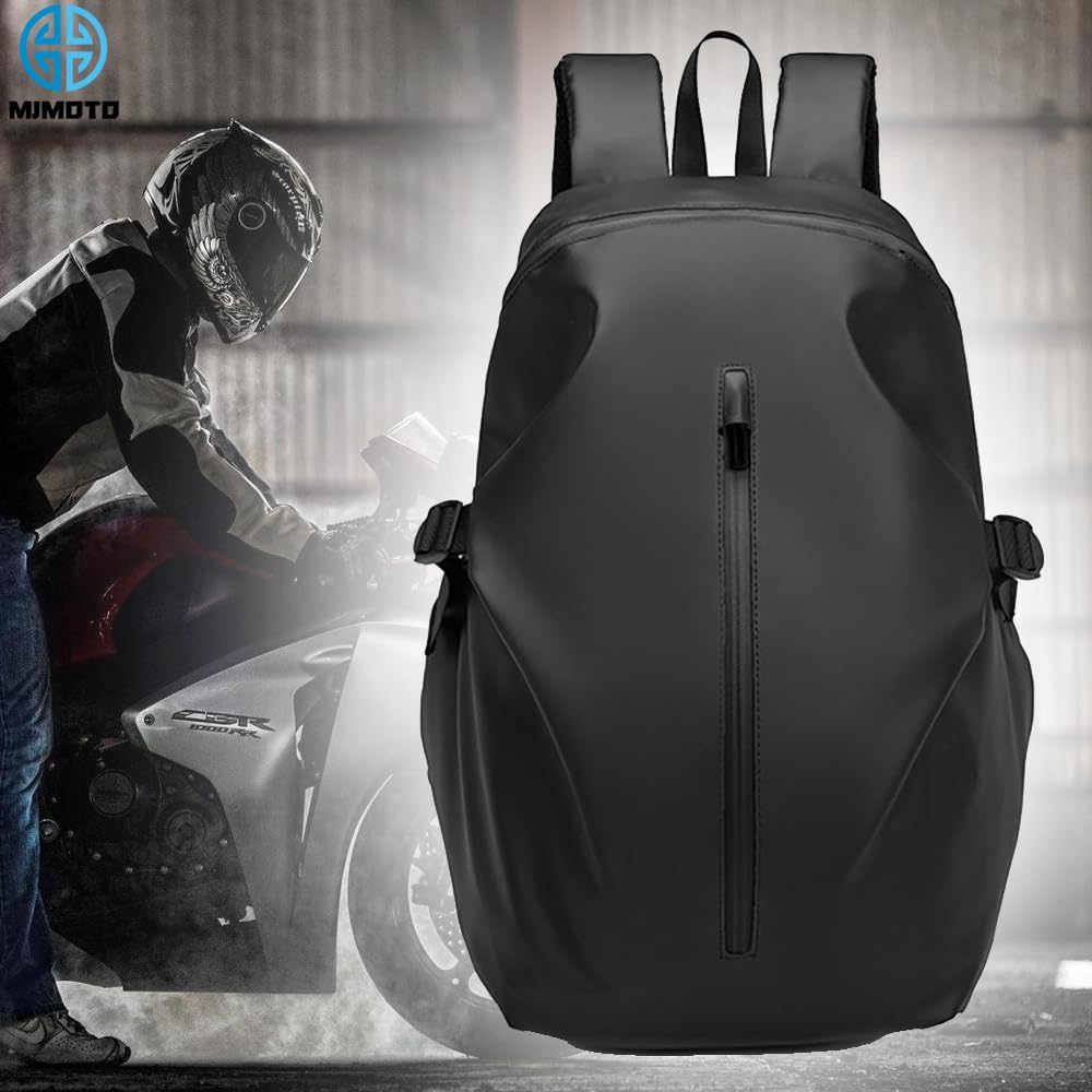 Mochila de motocicleta mochila reflectante para casco de motocicleta para hombre y mujer, mochila de viaje impermeable