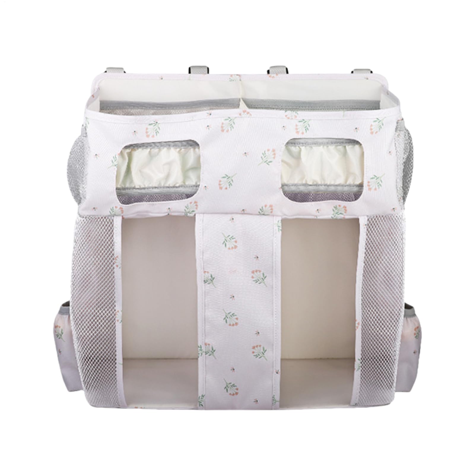 Organizador para cuna, soporte de pared para pañales de 16 cm, organizador multicompartimento para la habitación infantil, portaobjetos multibolsillos para colgar, contenedor para cuna con bolsillos