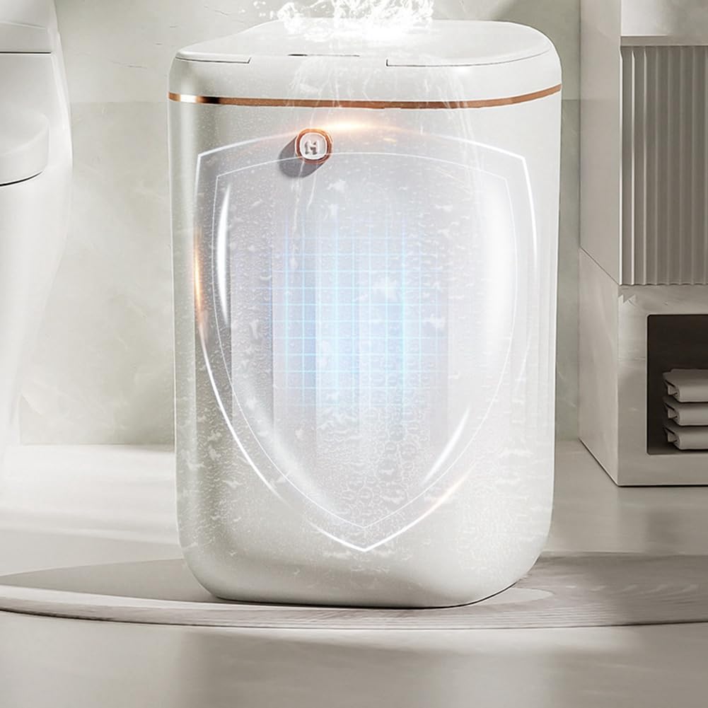 Pattumiera intelligente da 20 litri, automatica, impermeabile, con sensore automatico, bidone della spazzatura per cucina, bagno, WC, colore nero