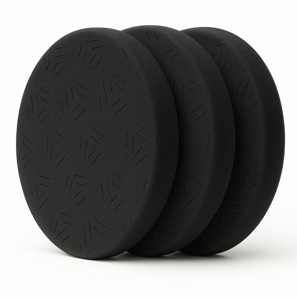 3Pcs 6 Inch Black Polishing Buffing Pads for 150mm Backing Plate, High-Density Sponge Foam Pads for Car Buffer Polisher – Cutting, Compounding Pads for RO/DA/GA Car Polisher