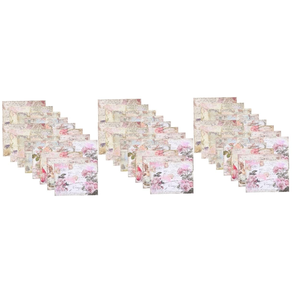 Papel para álbumes de recortes decorativo y manualidades con estética vintage de 48 hojas
