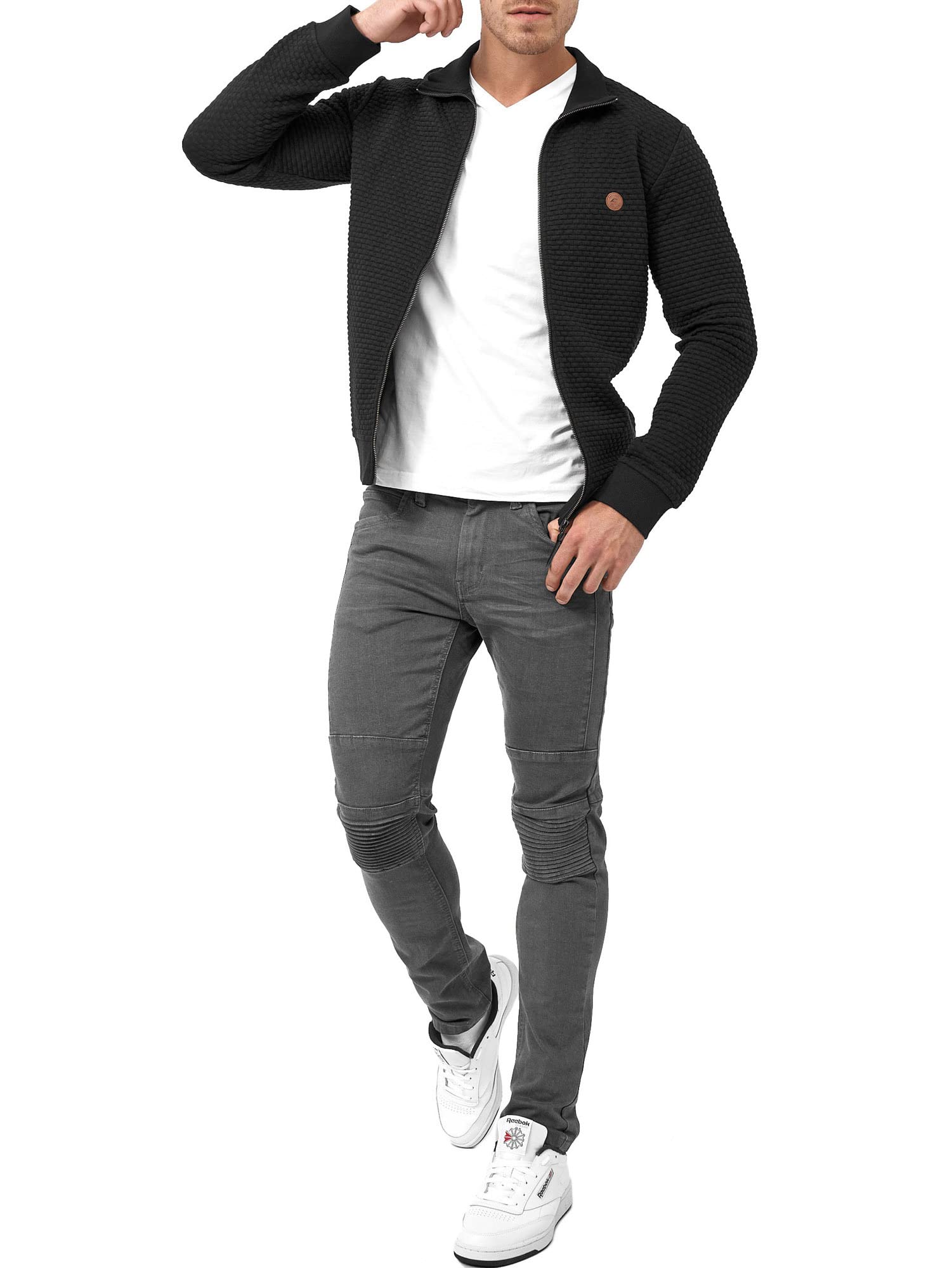 Indicode Uomini Bermie Sweat Jacket | Felpa con Collo Alto