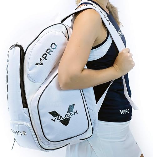 Miniatura 2 de Vulcan Sporting Goods VPRO Pickleball Backpack (WhiteBlack), Multi-Color (VPRO-WHTBLK)