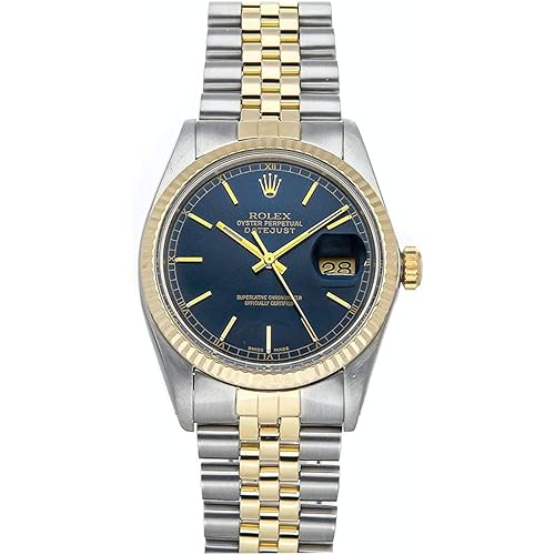 Rolex 16013 Datejust Steel & Gold Jubilee Band White Roman Dial