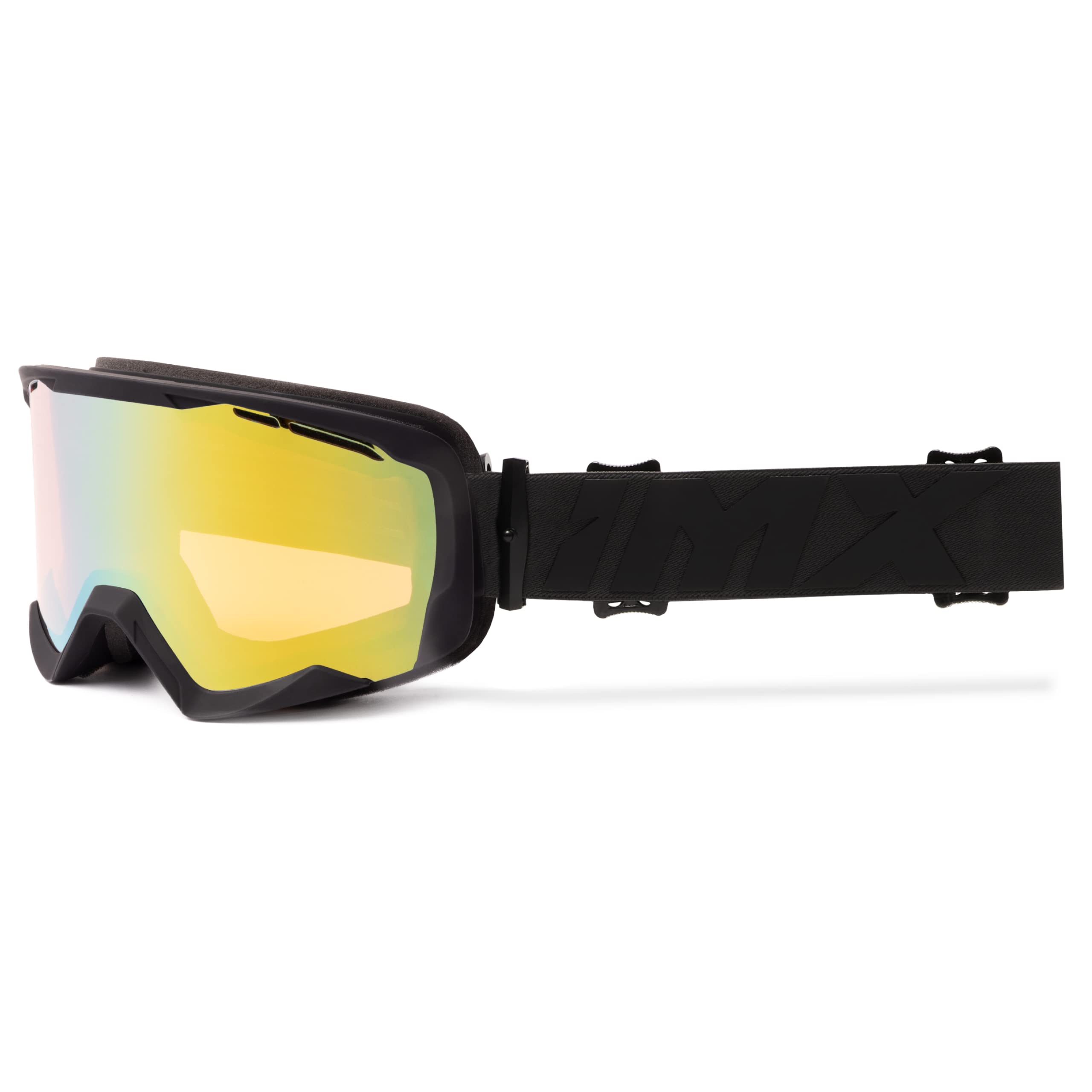 Endurance Occhiali da Bici Occhiali da Moto| Triplo Strato Spugna | Doppia Lente | Antigraffio Rivestimento Antiappannamento e UV | Cintura Larga con Stampa in Silicone