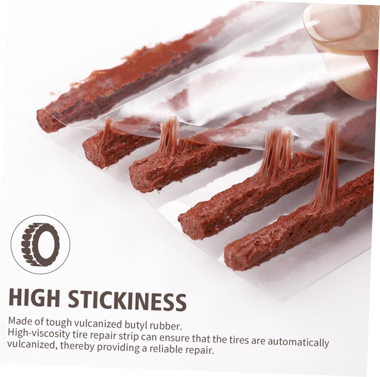 CHILDWEET 100pcs Rubber Tire Repair Strips for Motorcycle and Bicycle Tires