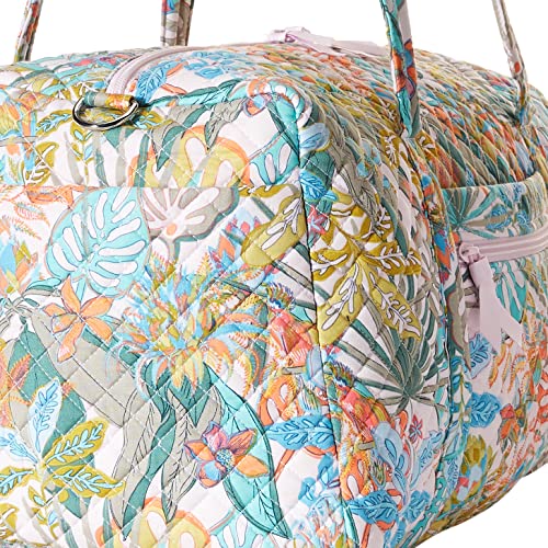 Vera Bradley Women's Medium Travel Duffel Bag, Rain Forest Canopy-Recycled Cotton, One Size