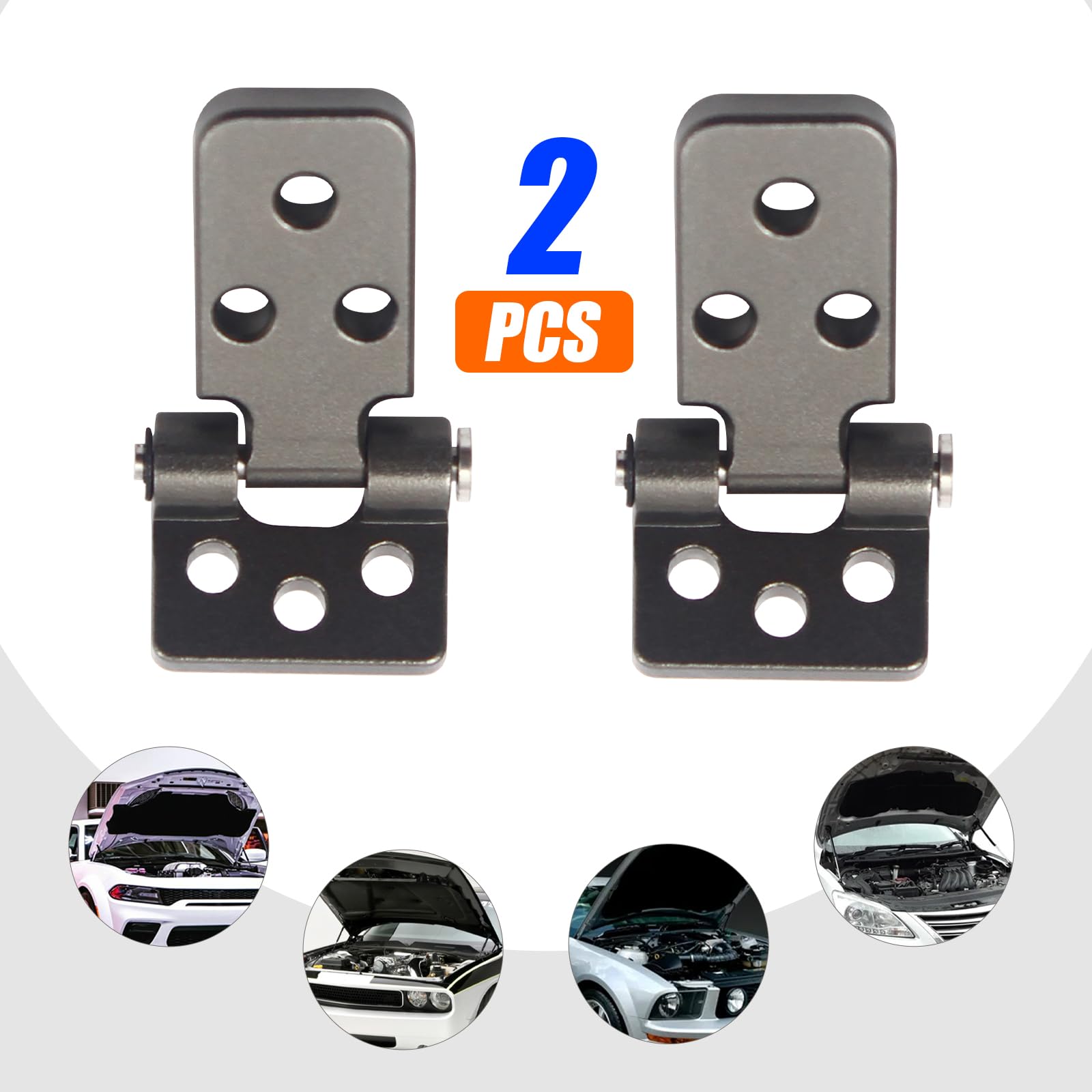 2Pcs Simulation Hood Hinge CNC Metal DIY for 1/10 Traxxas Axial RC Crawler Car