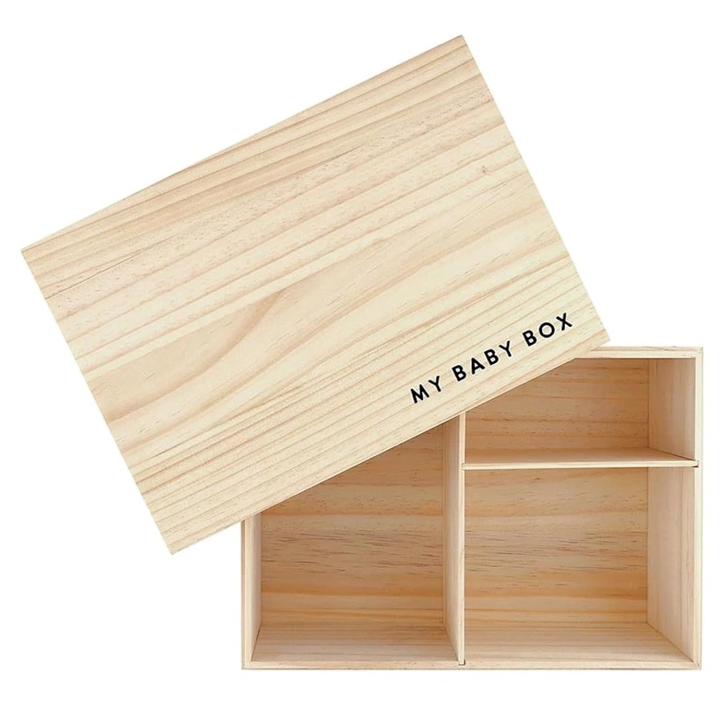 Stephan Baby Keepsake Box Pine Wood Memory Storage Case for Baby Keepsakes Gift 9" x 13", My Baby Box