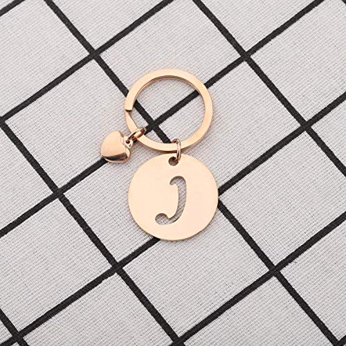 HOLLP Initial Disc Charm Keychain 26 Initial Letter Alphabet Key Ring A-Z Initial English Charm Keychain4