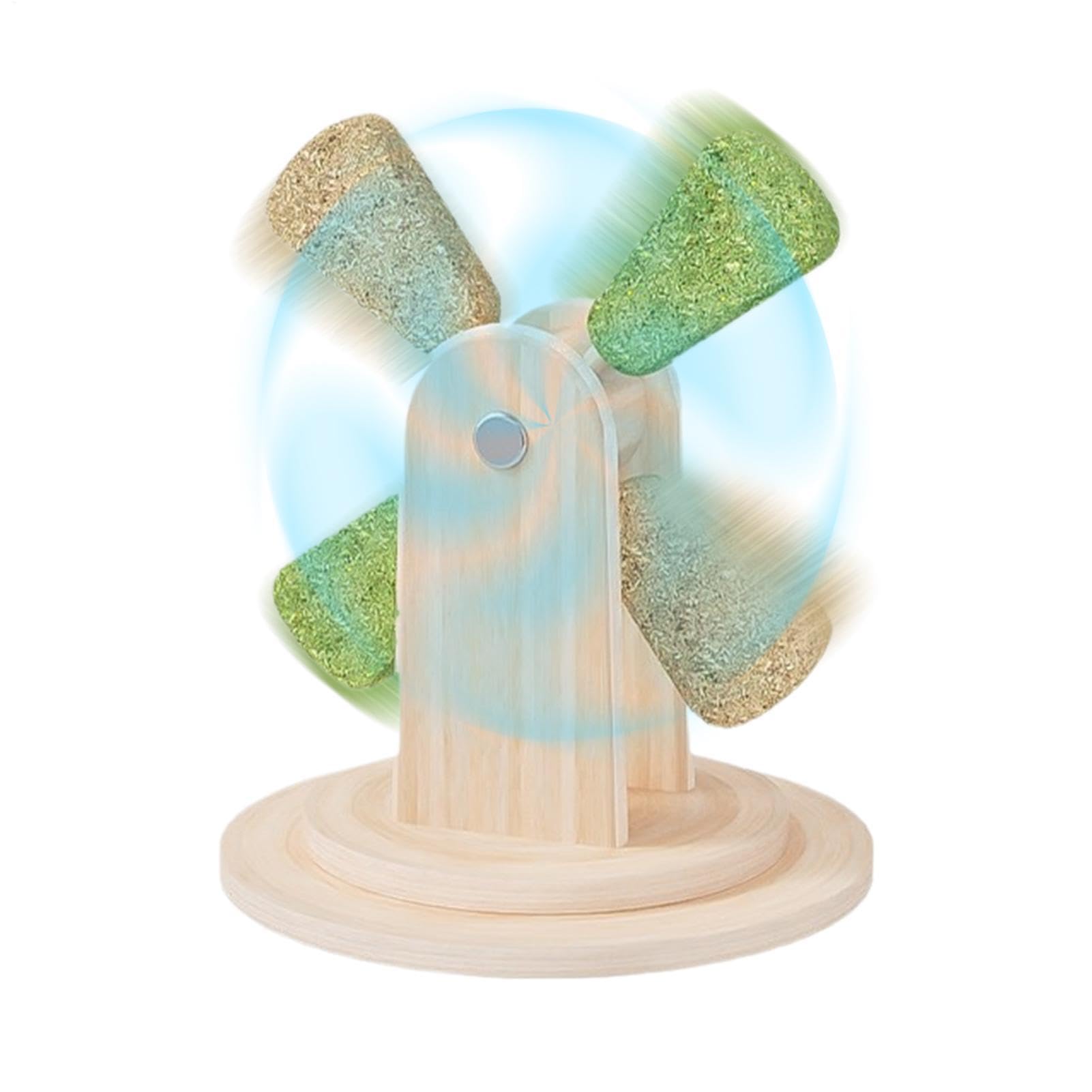 Generisch Gerbil Chew Toys - Natural Wood Teeth Grinding Cage Accessory | 11x11cm natural wooden chew toy for small pets. Promotes healthy teeth grinding and boredom relief in cages and play areas.