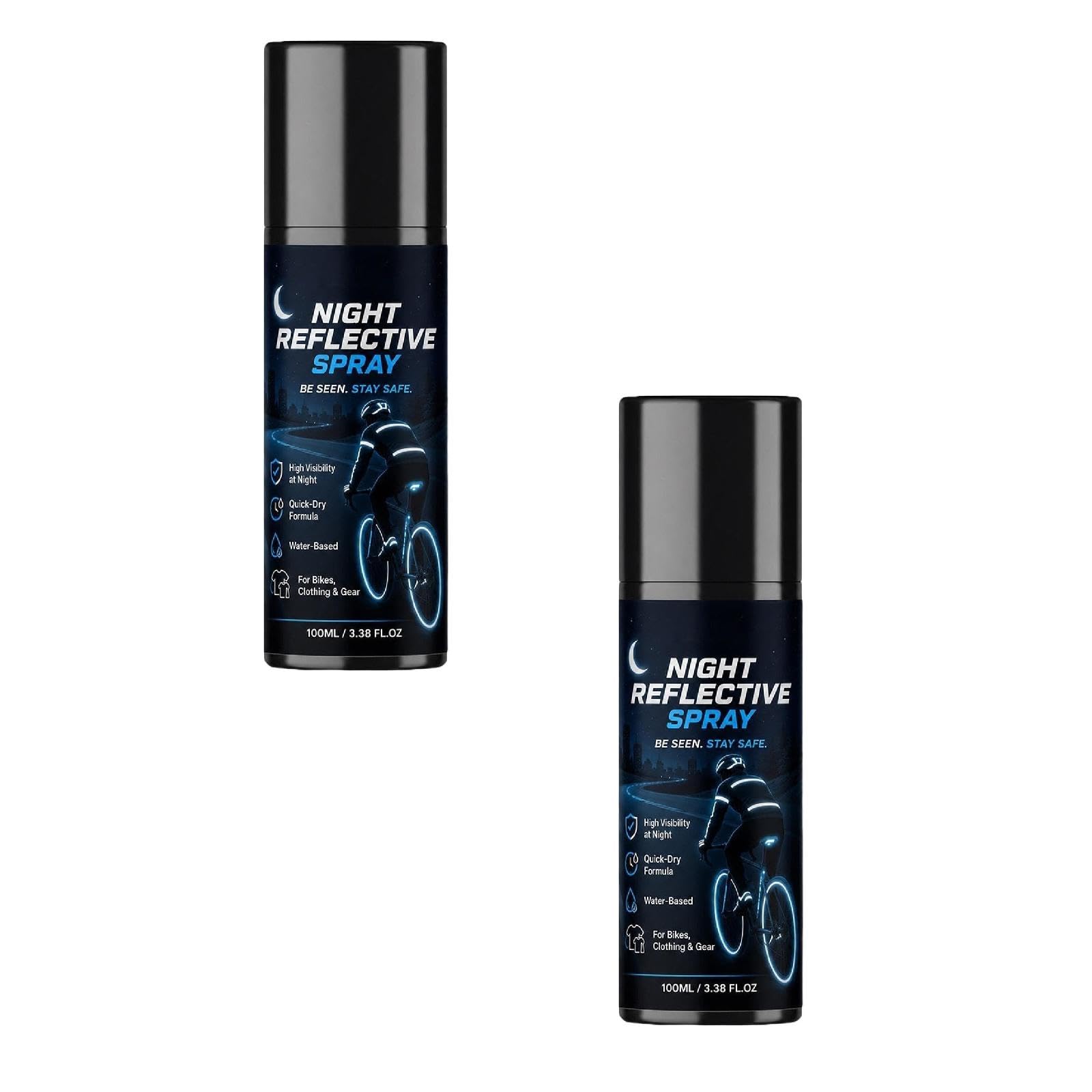 Glow in the Dark Paint, Bicycle Night Reflective Spray Paint，A*2Pc