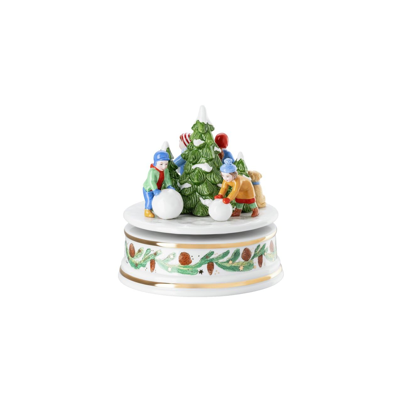 Hutschenreuther Weihnachten Sammelkollektion 2025 "Weihnachtsspiele Spieluhr groß XXL; Höhe 16 cm/Ø 15 cm; Melodie: Ihr Kinderlein kommet; limitiert auf 499 Exemplare