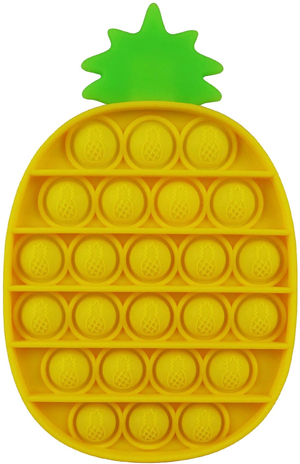 FunBlast Pop It Fidget Toy, Autism Special Needs Silicone Stress Reliever, Squeeze Sensory Toy (Pineapple)