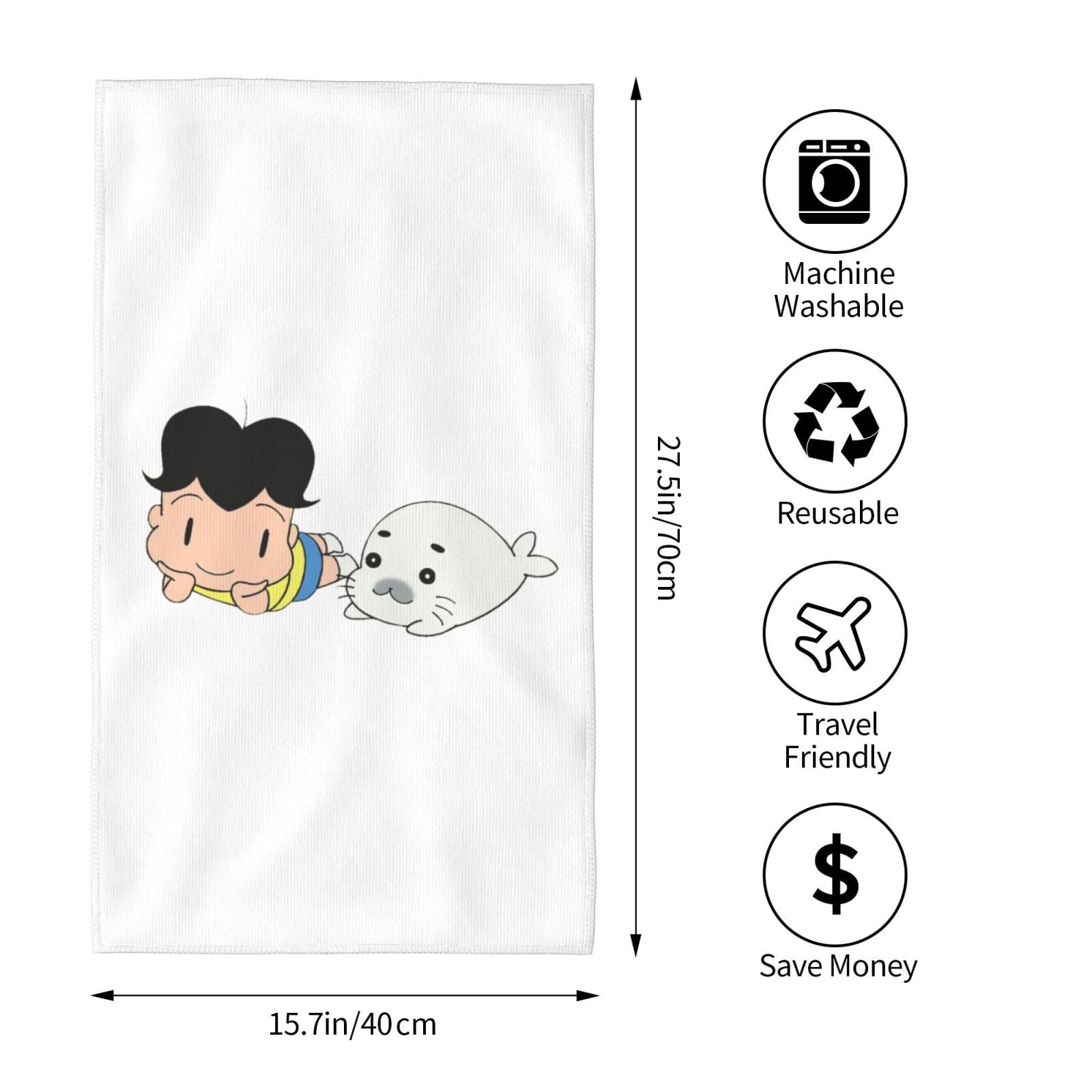 Amazon｜少年アシベ Go！Go！ゴマちゃん (3) スポーツバスタオル 吸水