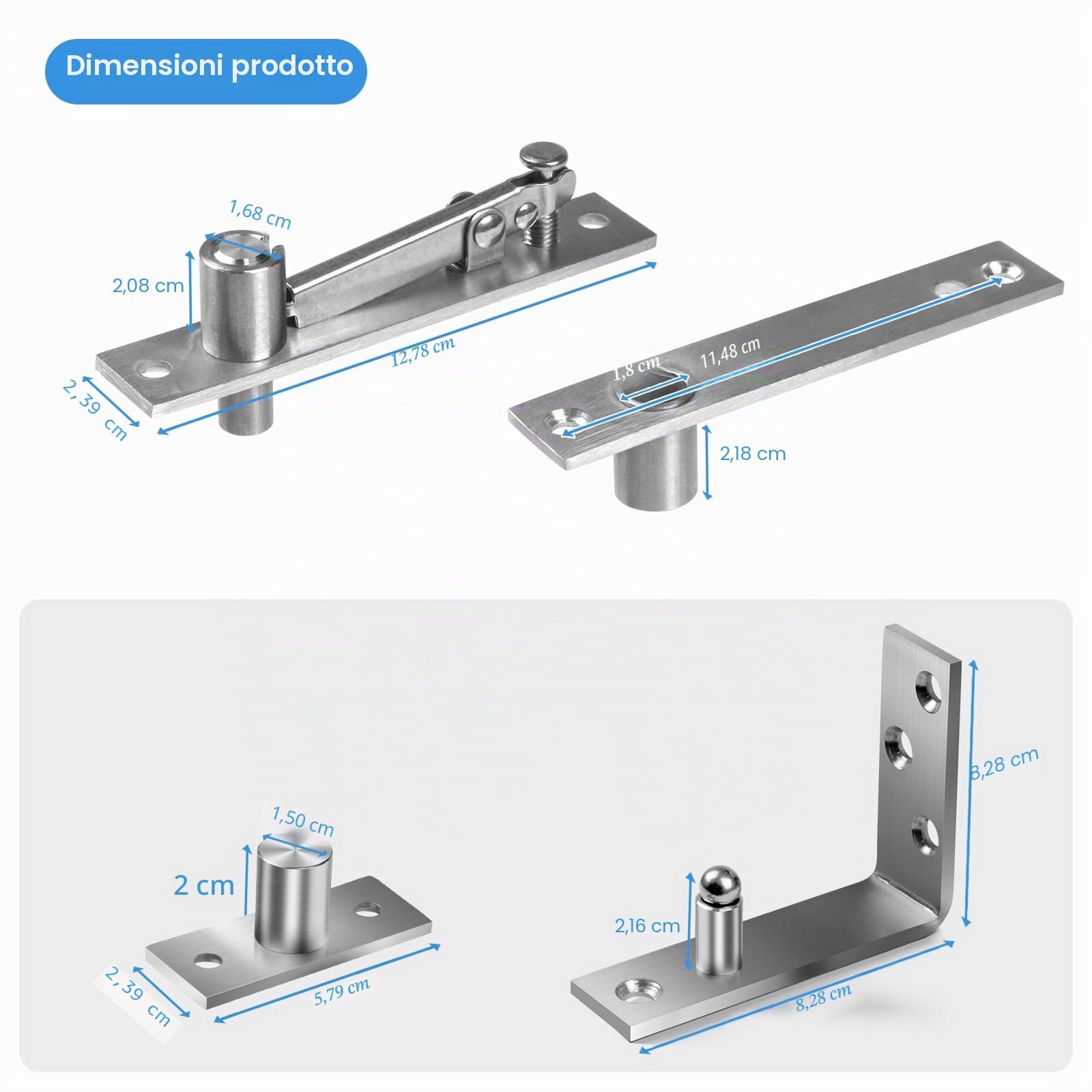 Cerniera girevole, resistente, per porta nascosta, libreria, cerniera per porta segreta in legno, rotazione di 180 gradi, sistema di cerniera invisibile in acciaio inox, a forma di L