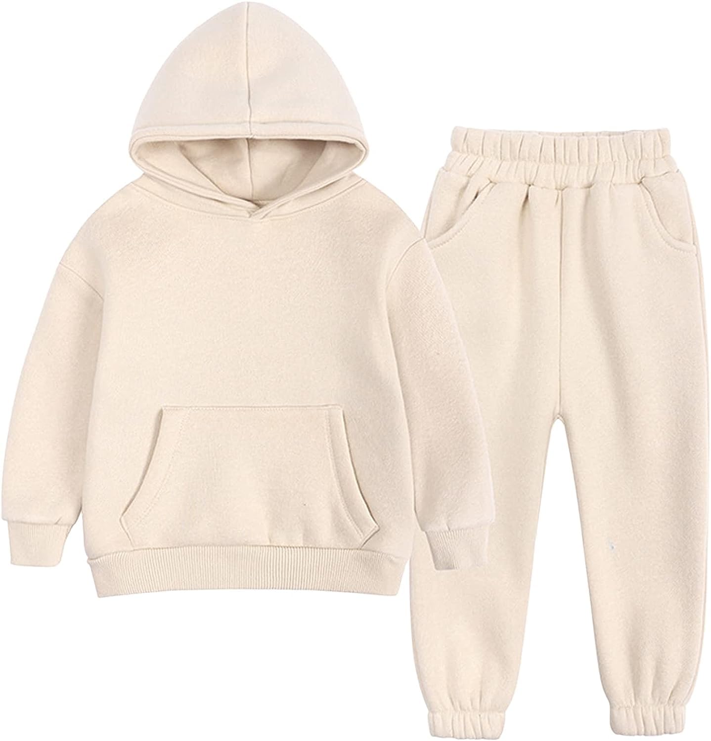 NOTWILDToddler Boys Girls Warm Winter wear hoodies Tracksuit Sets, Long Sleeve Hooded Sweatshirts with Elastic Waist Sweatpants