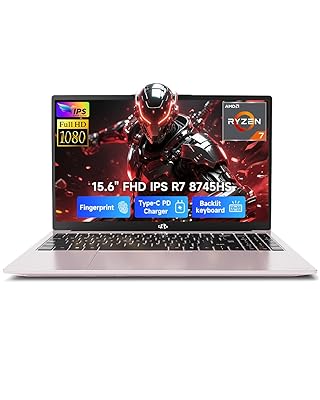 NIMO 17.3" IPS FHD-Gaming-Laptop, AMD Ryzen 7 8745HS 32GB DDR5 RAM 1TB SSD (8C/16T, up to 4.9GHz) Radeon 780M Graphics Business Computer with 100W Type-C Backlit Keyboard, Fingerprint USB-C 4.0
