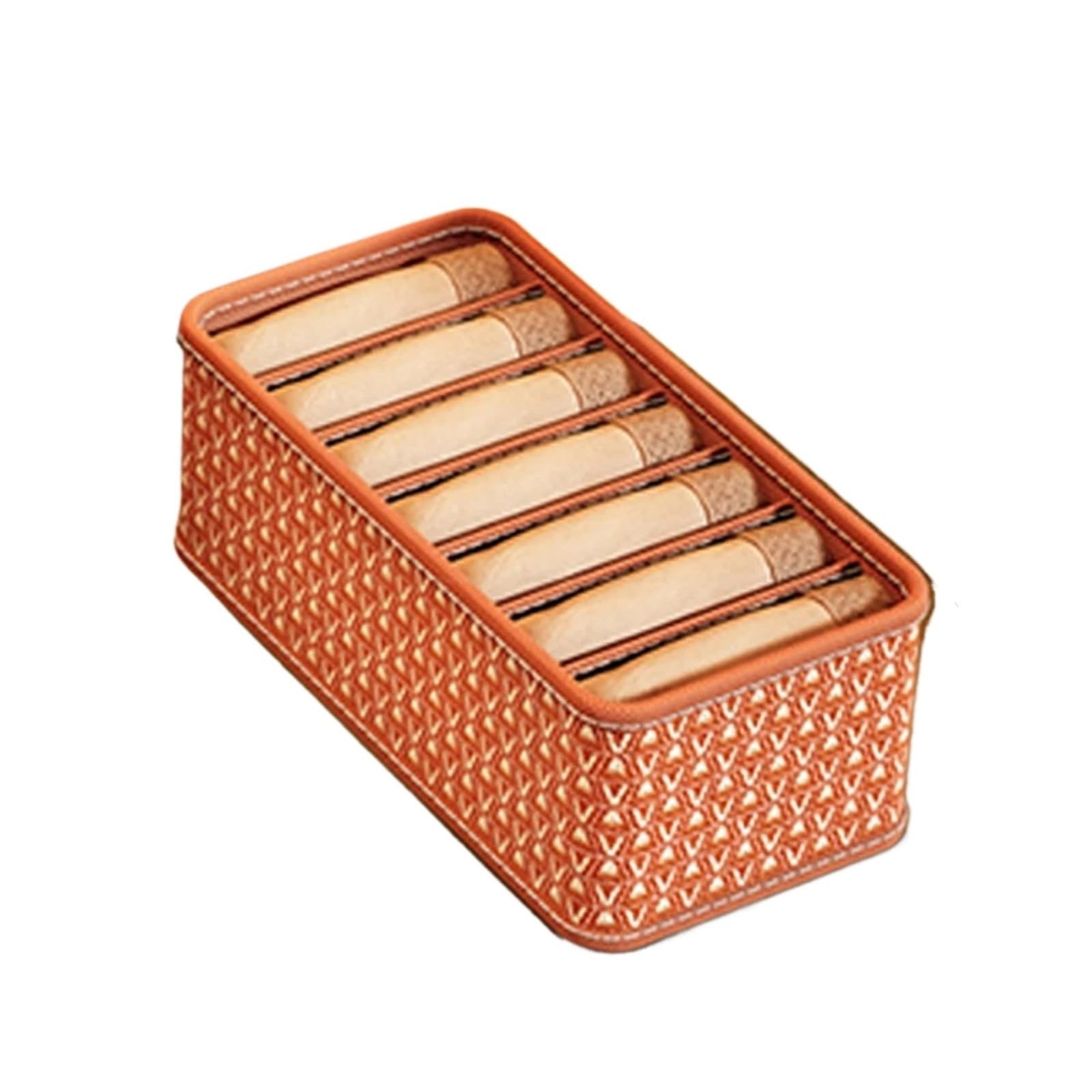LADFRTYU Sock Storage Box Underwear Bra Organizer Storage Box Drawer Type Panties Socks Boxes Wardrobe Clothes Cabinet Separator(7grids-wine red)