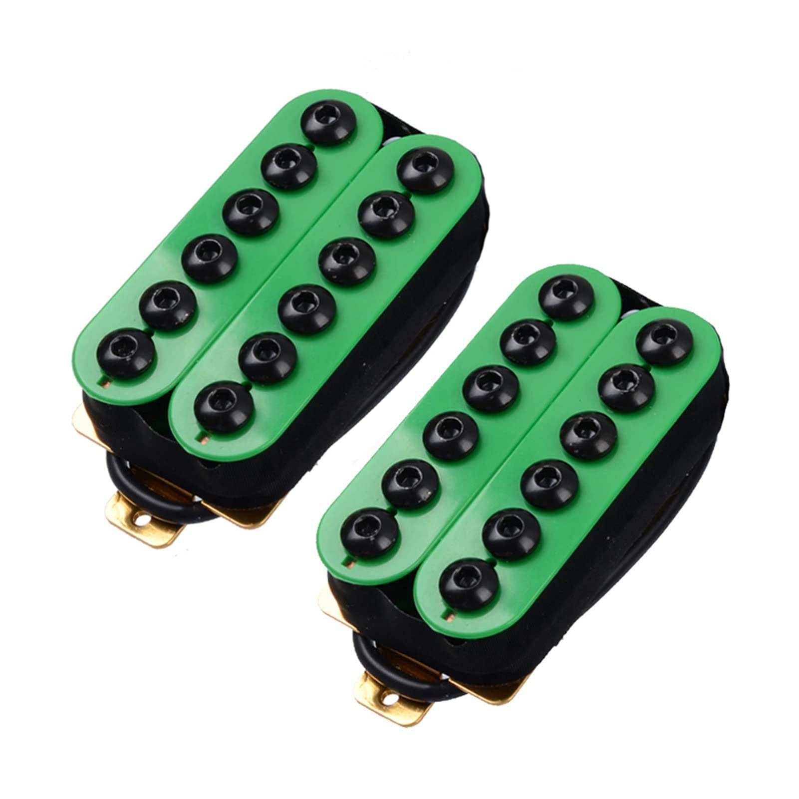 Pastilla de guitarra eléctrica Un Conjunto Ajustable Doble Bobina Eléctrica Recogidas De Guitarra Humbucker Puente Y Piezas De Cuello Pastilla guitarra eléctrica (Color : Green)