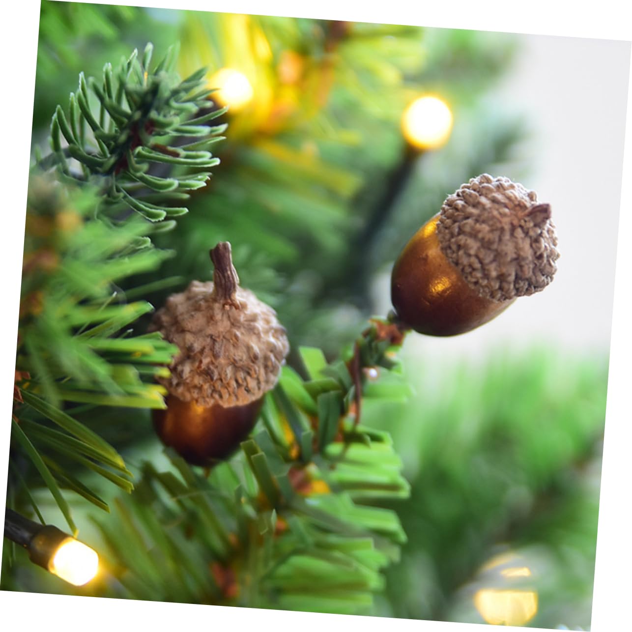 RORPOIR DIY Acorn Decor 10pcs Artificial Acorn Nuts Faux Nuts for Christmas Kitchen Garden Decor