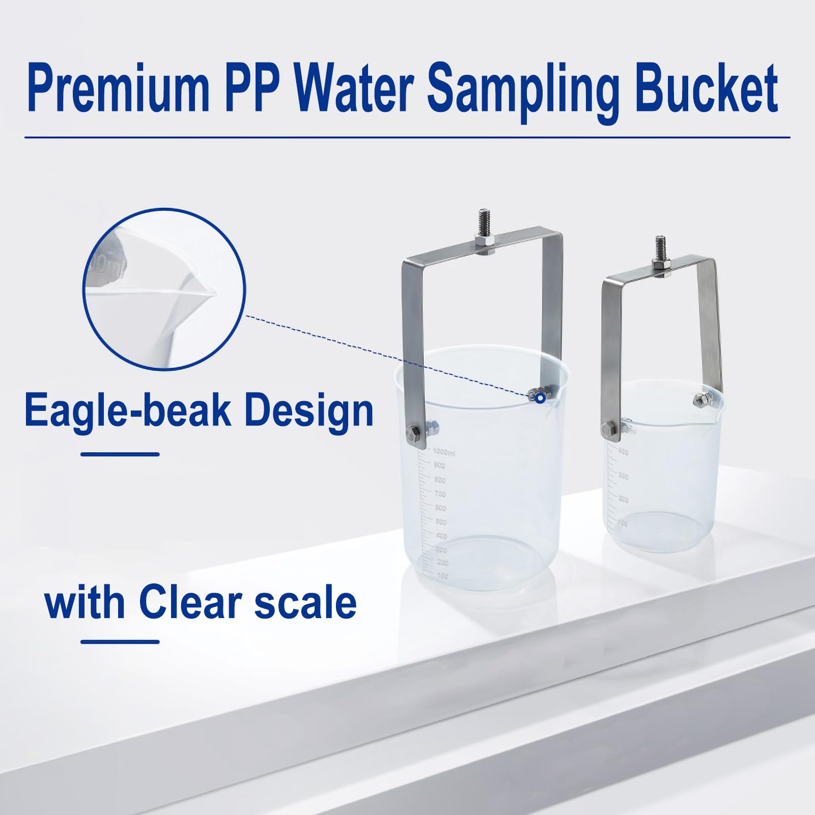 Wasserprobenstab, Teleskop-Probenehmer aus Edelstahl für industrielle Labortests, 500 ml/1000 ml Pendelbecher für genaue Wasseranalyse