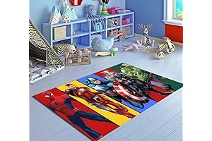 Boy's Awesome Marvel Rug for Bedroom and Playroom