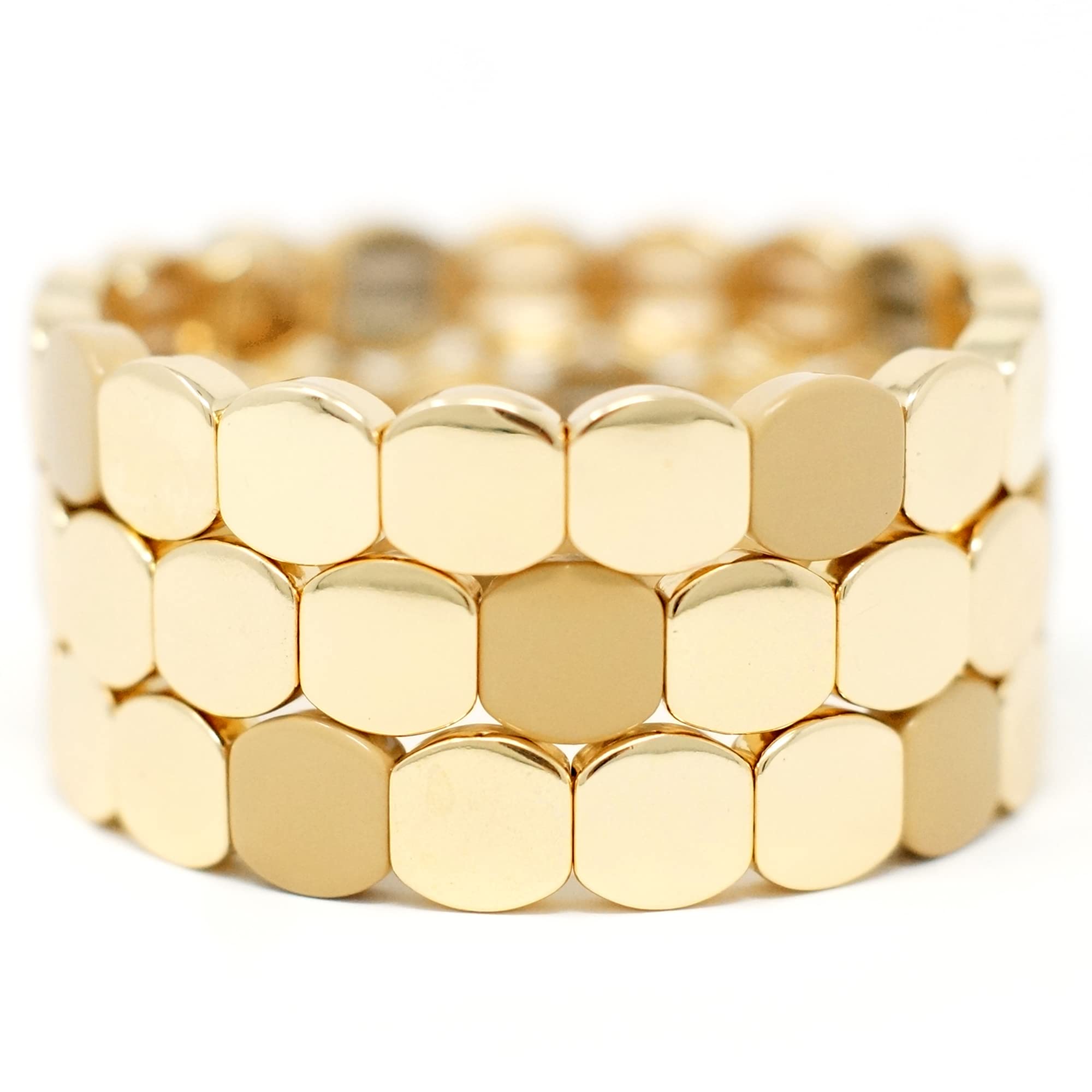 Cedar and InkGold Stackable Bracelets, Tile Bracelets for Women, Stackable Enamel Bracelets, Enamel Bangle Bracelet, Gold Bracelets for Women