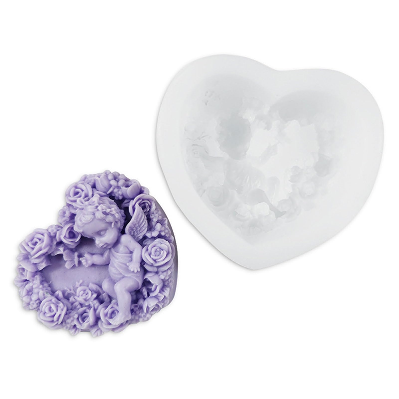 Buxuaaaa S0214ts Angel Baby Silicone Mold Cake Decoration Chocolate Candy Making Molds For Wedding Birthday Easter Silicone Mousse Molds For Baking