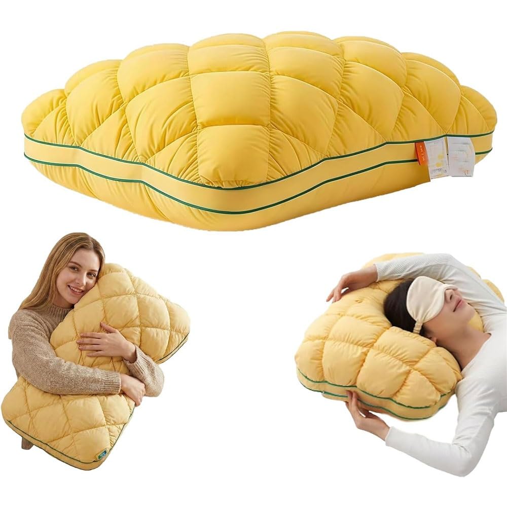 RAGOPILEN Pillow, Pineapple Pillow Multicolor 48x74cm For Back Side Sleepers(Pineapple Yellow)