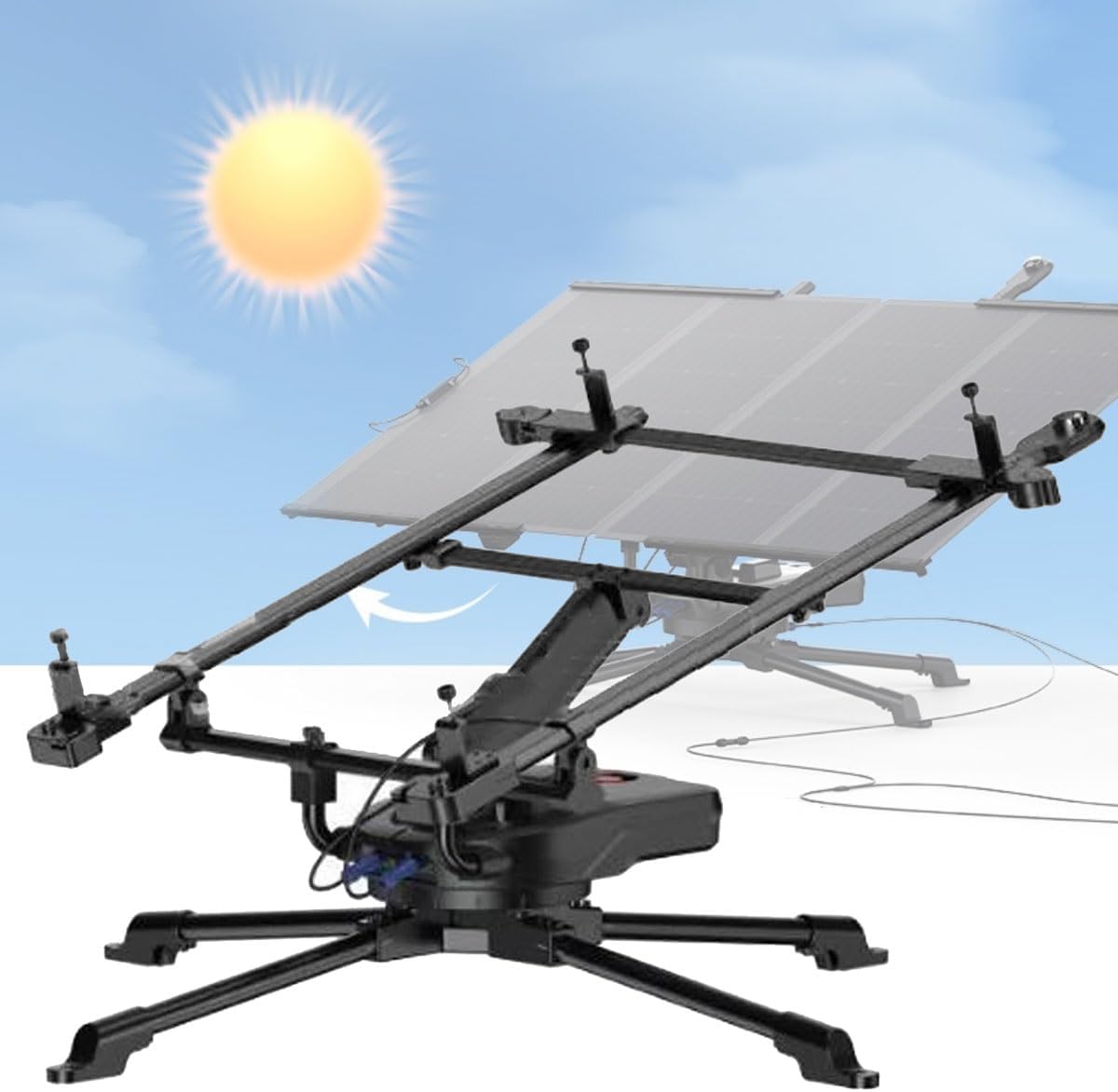 Solar Panel Dual Axis Tracking System,Solar Tracker Bracket Kit,345° Rotation and Increase 30% Power,Suitable for 300W-500W Solar Panels, for Yard/Farm/Shed
