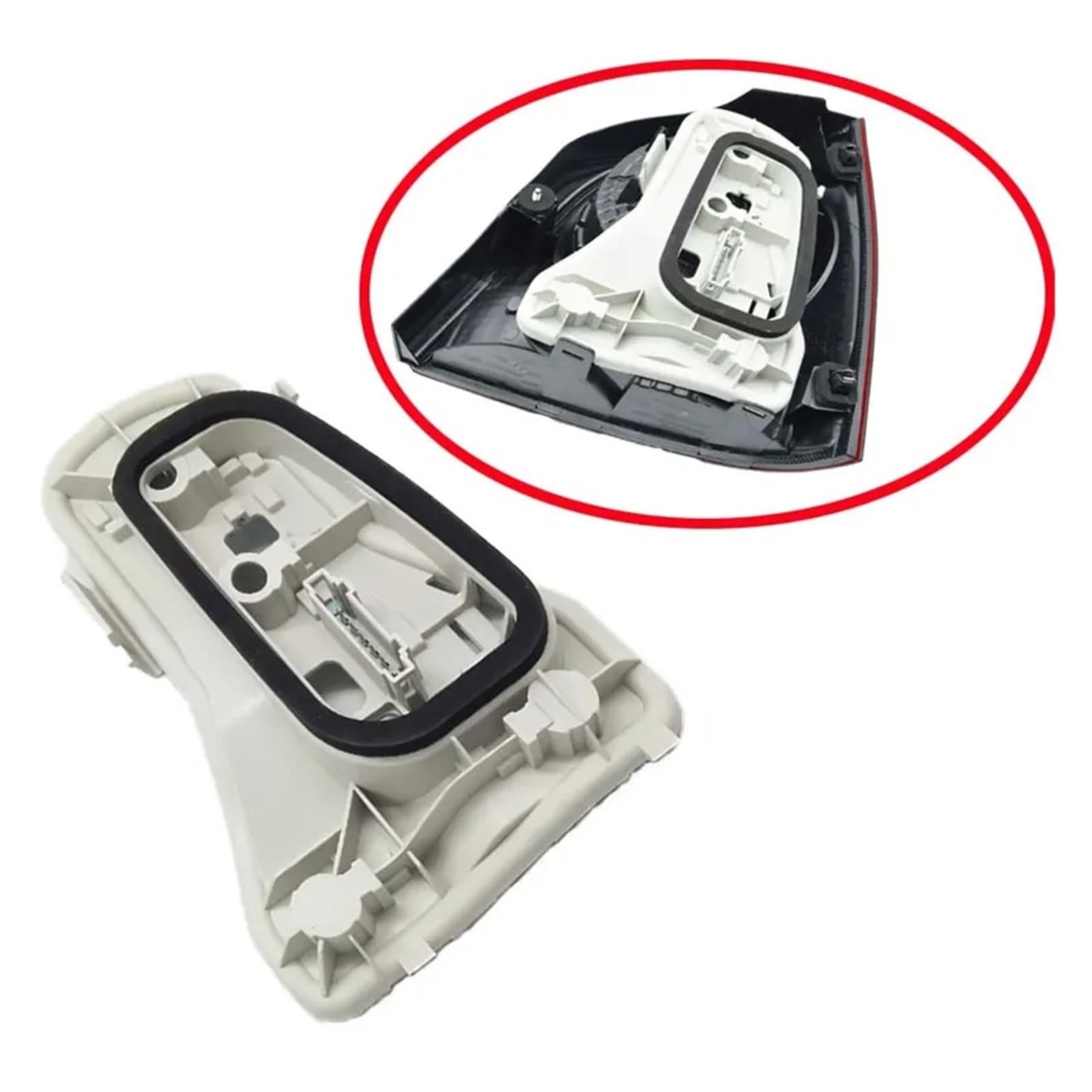 LENTLY Piloto Posterior Para VW Para Polo 2006 2007 2008-2010 Auto Izquierda Derecha Luz Trasera Lámpara Trasera Placa Circuito Luz Portalámparas Coche Faros Traseros(Left and Right with bulb)