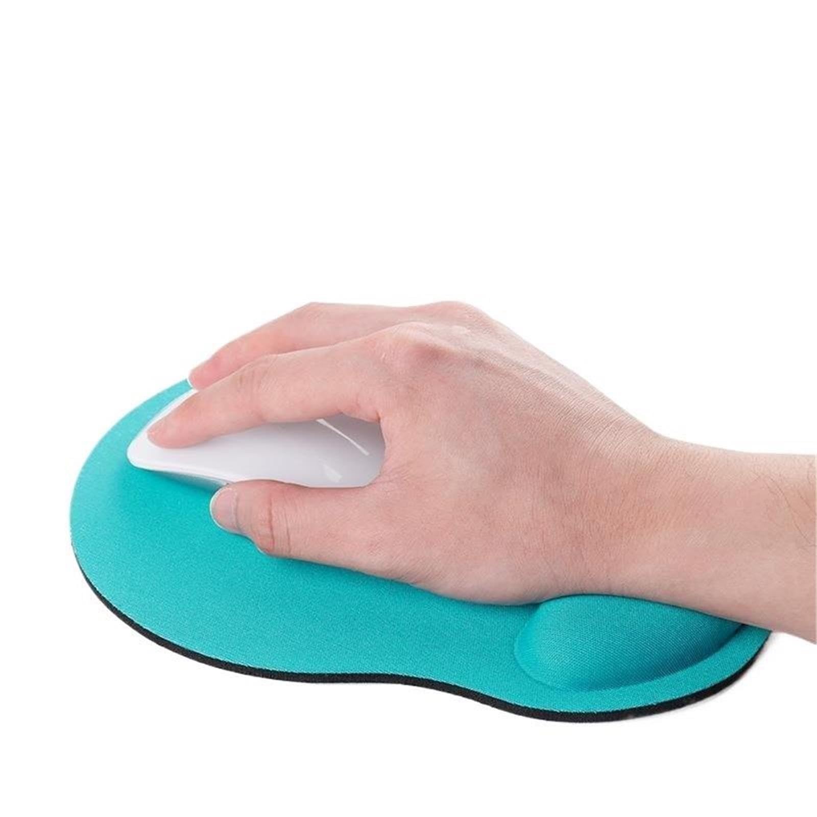 Tapis Souris Reposes-Poignets Tapis de souris protection du poignet, bureau confortable, clavier en éponge à mémoire(E01 rose red color)