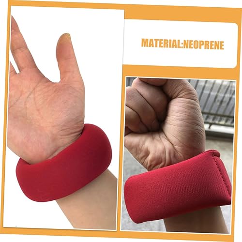 Miniatura 8 de 2 unidades de pesas ajustables para tobillo y muñeca, peso de mano rojo para hombres y mujeres, piernas cómodas para correr, caminar, hacer