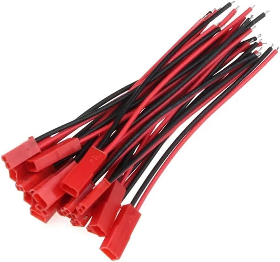10 Sets Mini Micro 2 Pin 3pin 4pin JST XH Connector Plug 2.54mm with 24AWG Wires Cables 150mm Length Pin Connectors Terminals (Size : 2-pin 22AWG)
