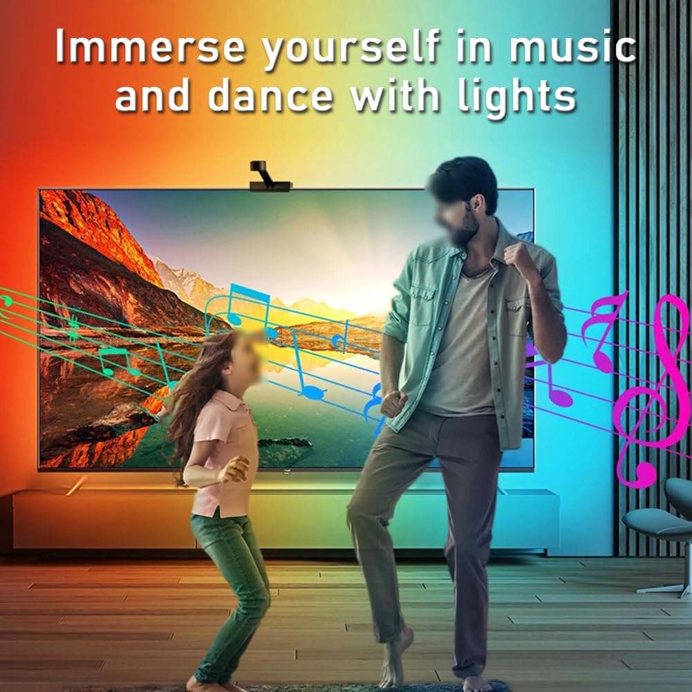 Striscia di Luci A LED Strisce LED Intelligenti Striscia Luminosa Dell'ambiente del Computer Sincronizzata con Lo Schermo del Suono E della Luce Adatto per TV da 55~65 Pollici