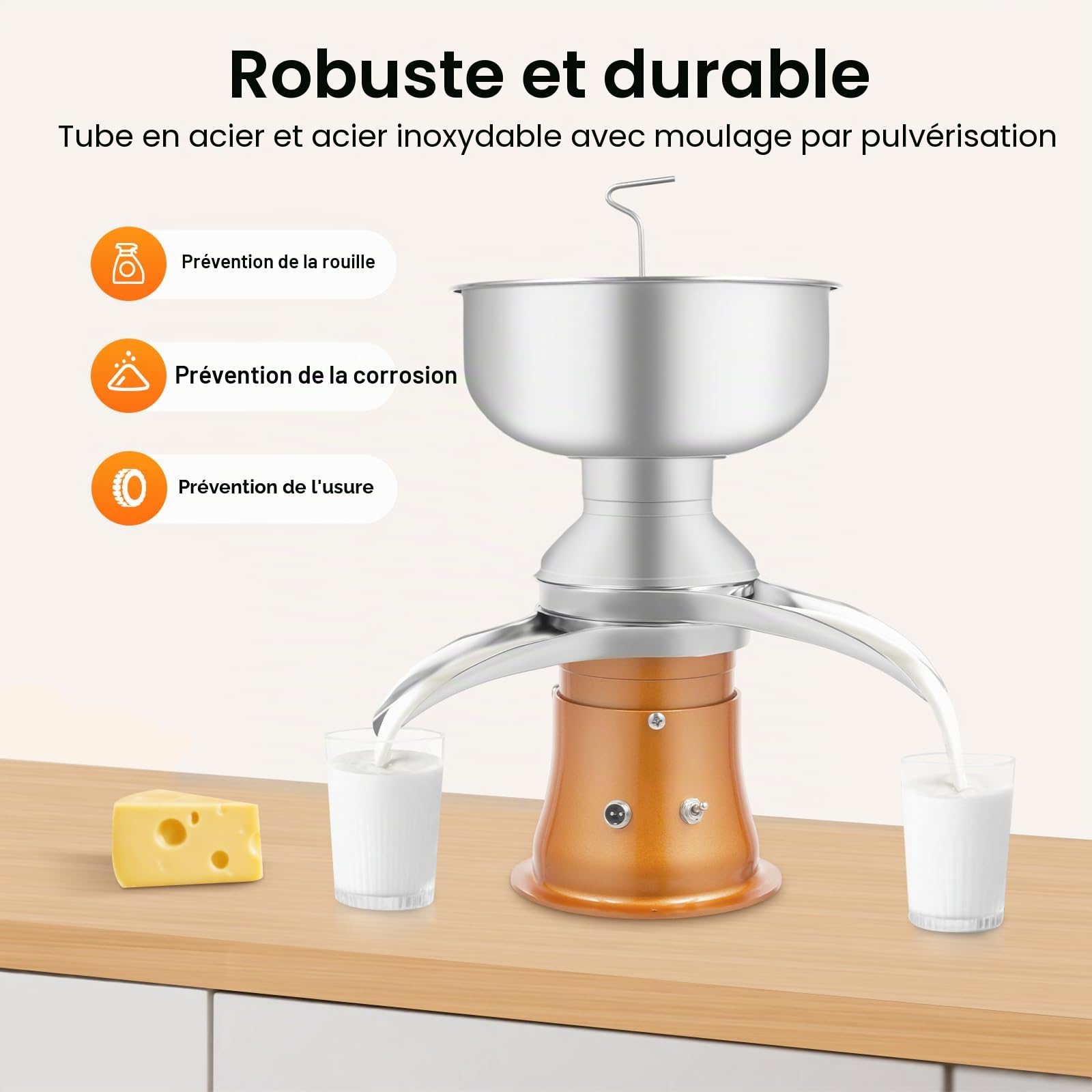 50 L/H Centrifugeuse à lait électrique Séparateur de crème de lait 30 W 220 V