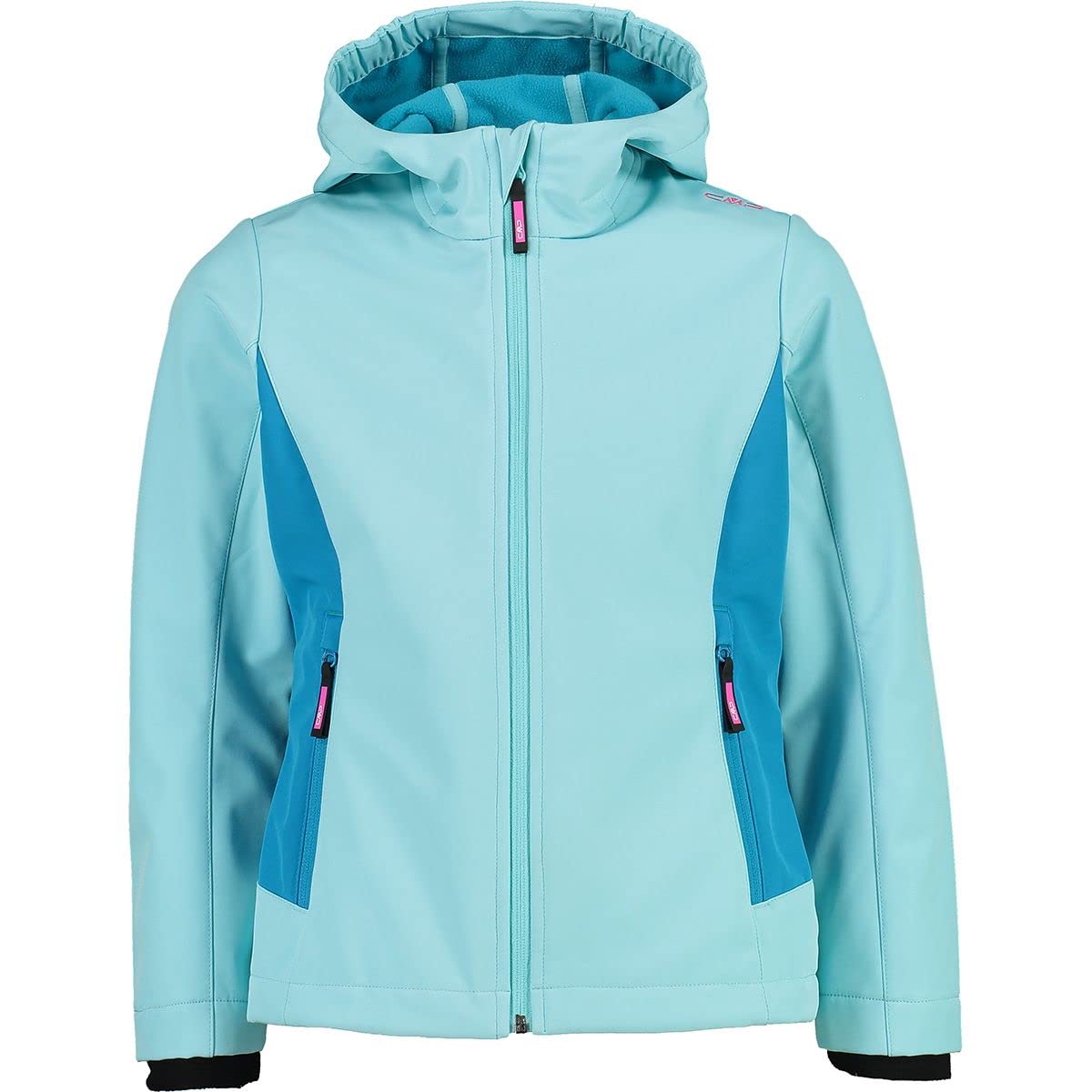 CMP dziecięca kurtka softshell Fix Hood ciemnoniebieska 3A29385N 176 turkusowa