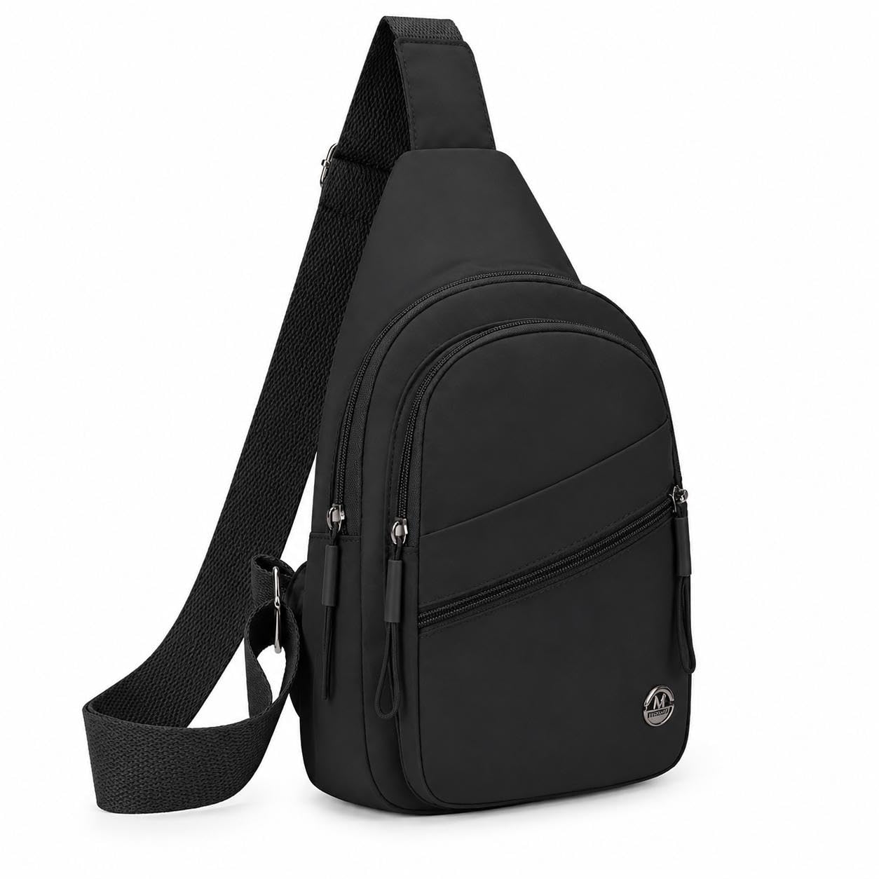 Two Maim Compartment One Pocket At Inside Two Pocket At Frontside Closure Zipper Strap Long Belt Adjustable Colour Black-image-46