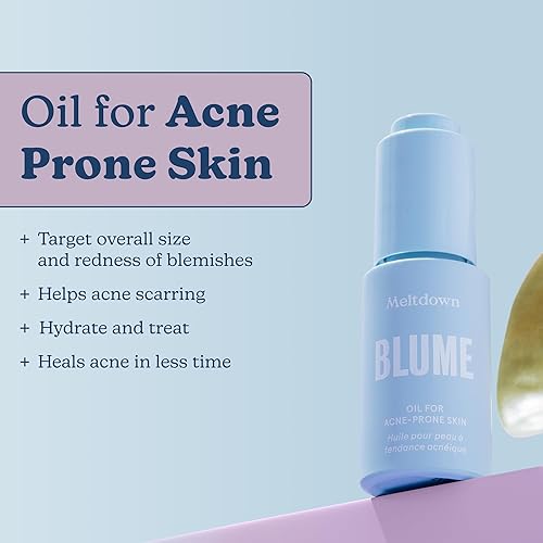 Miniatura 2 de Blume Meltdown - Aceite facial de tanaceto azul, tratamiento para el acné + minimizador de poros, suero facial que suaviza la piel con semillas de