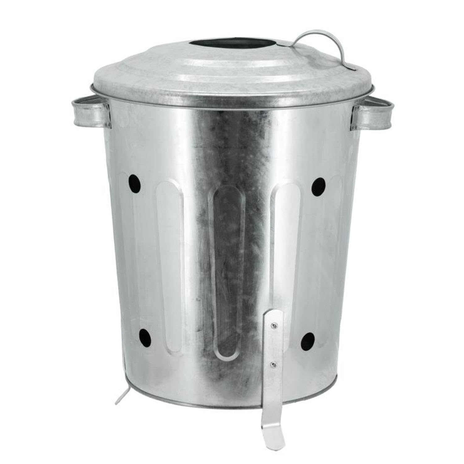 AUBRY GASPARD - Composteur en Acier Galvanisé 18L - Prêt À Monter - Design Cylindrique - Ø29 H50 - Matériau Durable - Idéal pour Petits Jardins et Balcons - Naturel - Ø29 H50