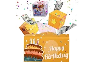 UMODE 2Sets 2024 Pop Up Happy Birthday Card with Confetti,Money Box for...