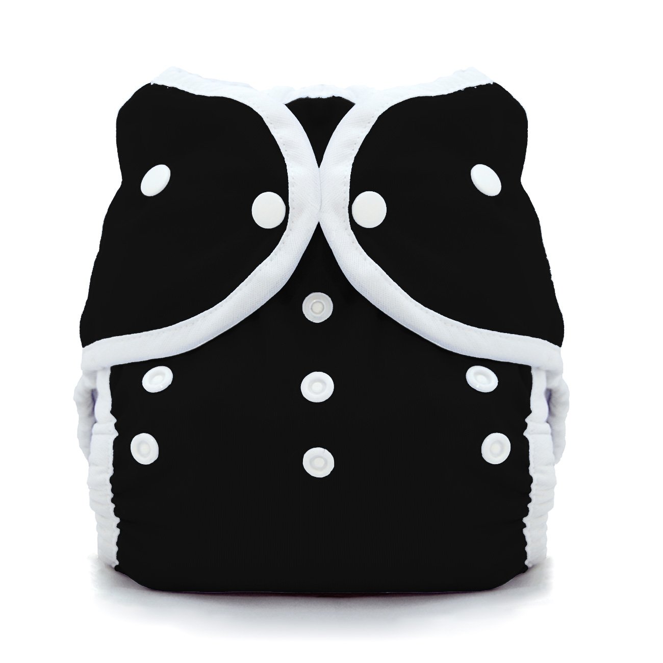 Thirsties Snap Duo Wrap, Black, Size One(6-18 lbs)