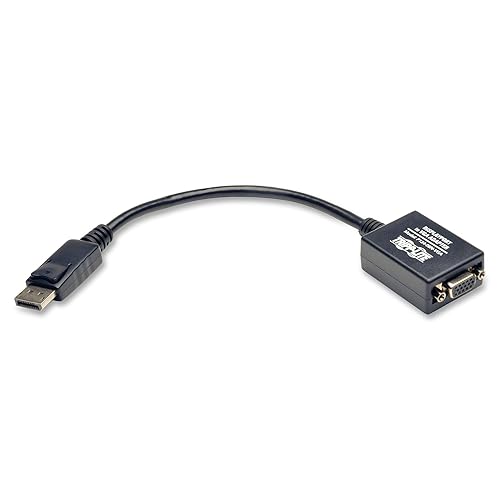 Tripp Lite Adaptador de Vídeo DisplayPort a VGA, Convertidor de Vídeo DP a VGA, Adaptador de Pantalla Activa (MF), 6 Pulgadas (P134-06N-VGA), Negro