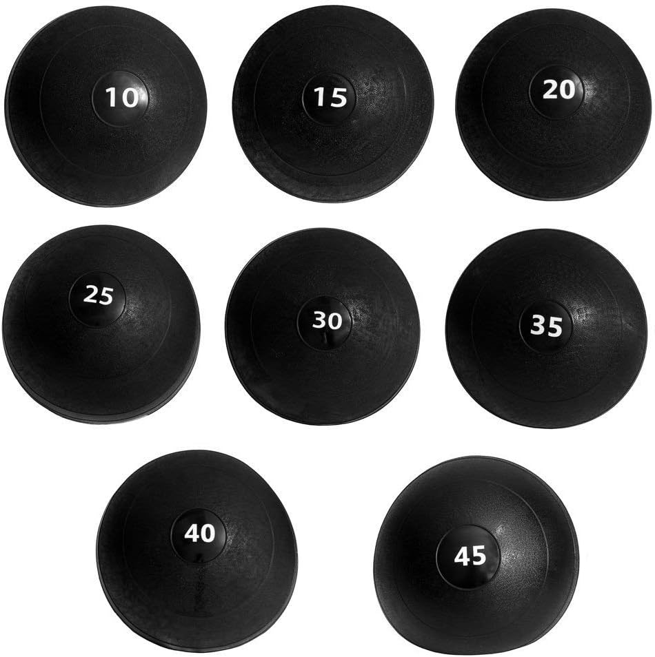 Ader Slam Ball Black Set- 10, 15, 20, 25, 30, 35, 40, 45 Lbs (8 Pcs Total)