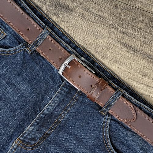 Ashford Ridge Made in England 34mm Full Leather Edge Stitched Belt with Classic Buckle4
