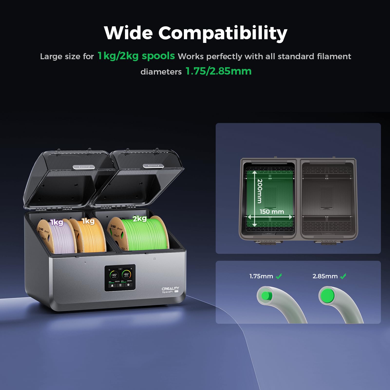 Amazon.co.jp: Creality Space Pi X4 フィラメントドライヤー、4