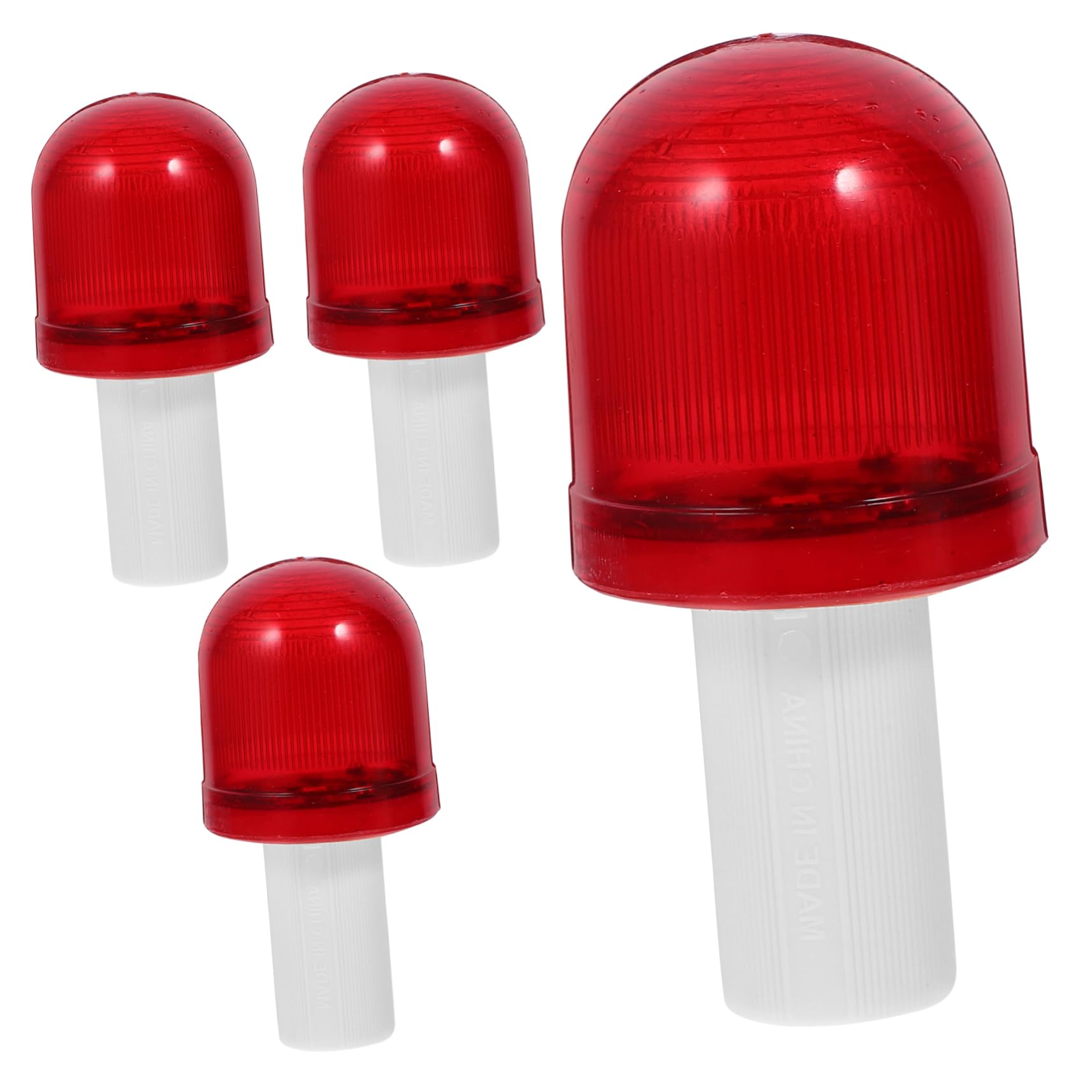 OUNONA 4pcs Traffic Flashers Pp Traffic Light Decor Red Stop Light Flashing Light