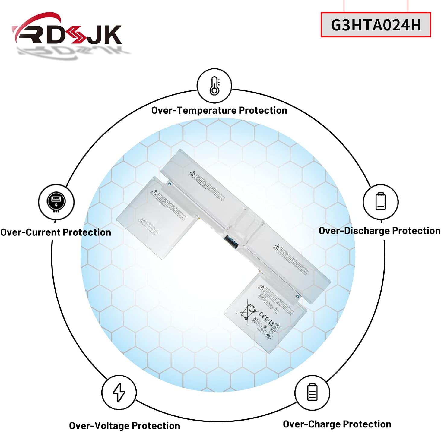 G3HTA024H G3HTA023H G3HTA021H G3HTA048H Laptop Battery for Microsoft Surface Book 1 2 Gen1 Gen2 Tablet Model 1703 1704 1705 13.5inch Keyboard with Tools 7.5V 51Wh(Not for Book 1 Screen)