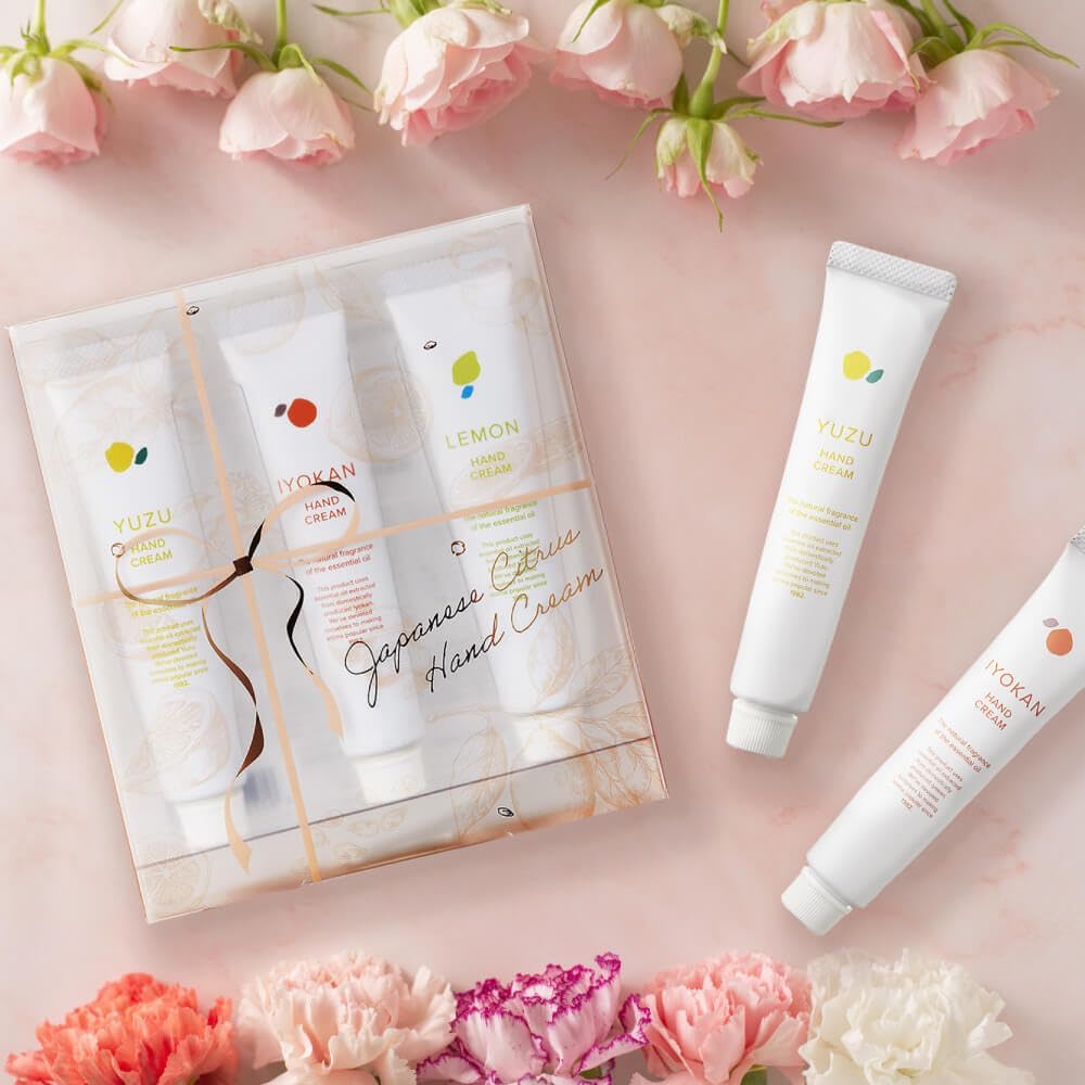 デイリーアロマ 国産柑橘ミニハンドクリームセットD 20g×3本【国産 日本製 ゆずの香り 柚子 レモン いよかん 柑橘 保湿 乾燥 スキンケア 手荒れ 自然由来 ギフト】